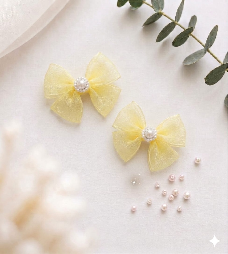 Yellow Butterfly Clip